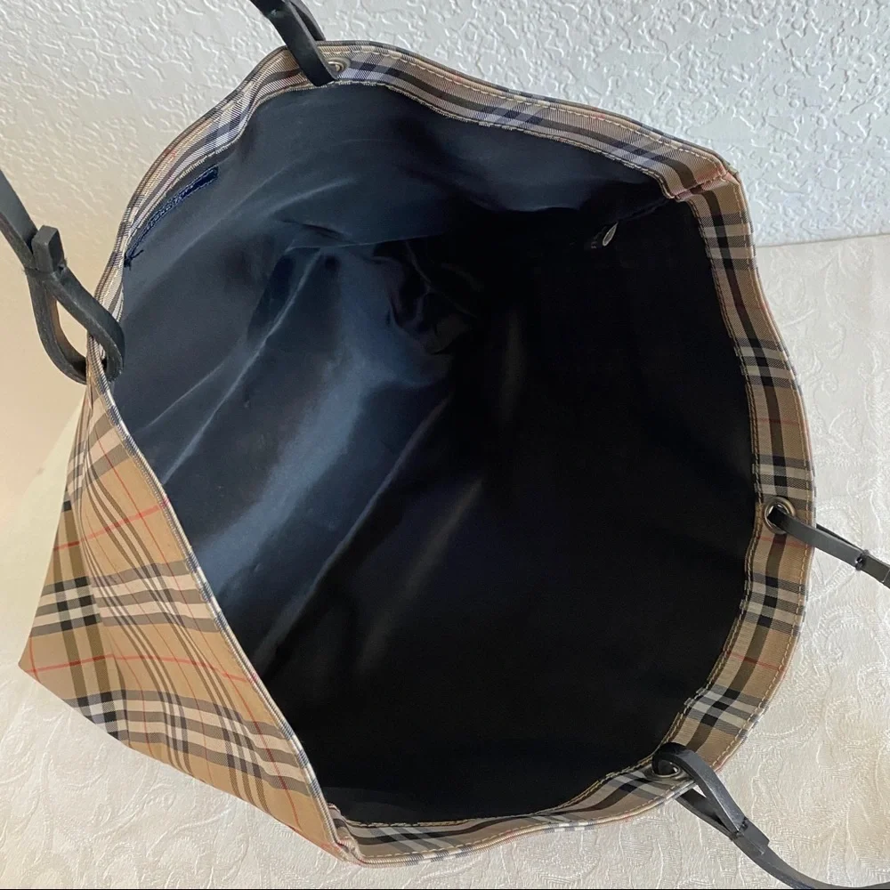 Burberry check nylon tote